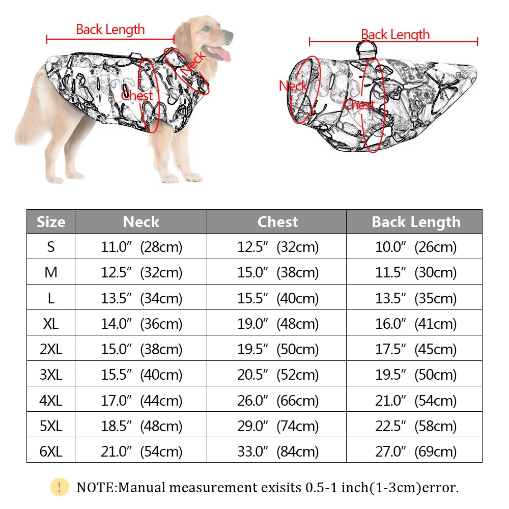 Winter Pet Dog Clothes French Bulldog Pet Warm Jacket Coat Waterproof Dog Clothing Outfit Vest for Small Medium Large Dogs